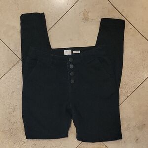 A New Day Black Button Fly Ankle Trousers